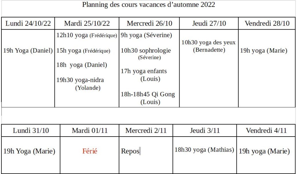 Capture vacances automne 2022